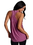 RBX Women's Fashion Yoga Workout Soft Twist Racerback Tank Top Tunic Baton Rouge M