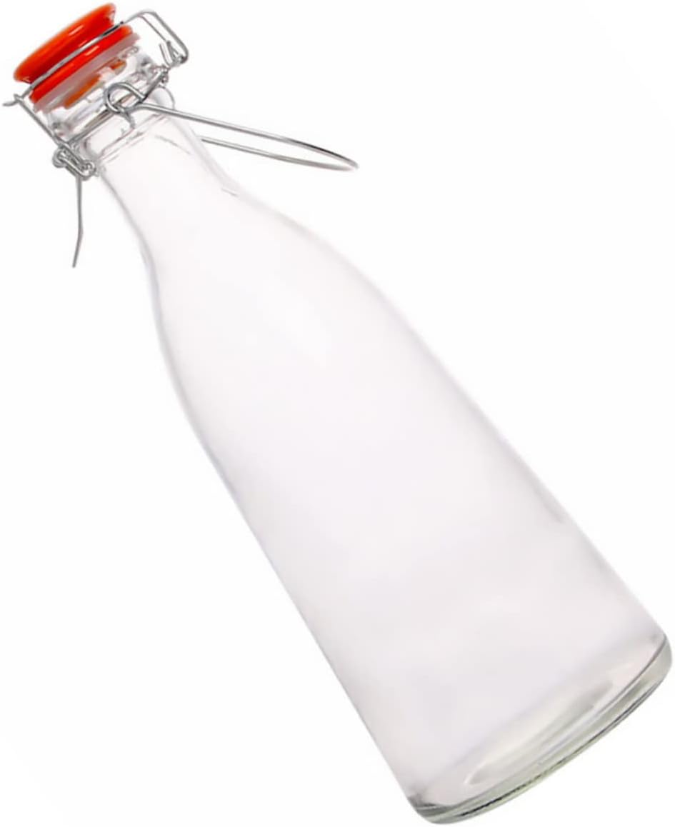 MAGICLULU Snap Swing Top Glass Bottle Airtight Food Storage Infuser Bottle for Juice