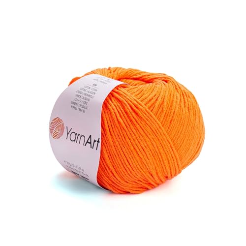 Image of YarnArt Genius Soft Cotton Acrylic Blend Yarn - Amigurumi, Crochet and Knitting -%55 Cotton-45% Acrylic, Craft Yarn for Kids and Adults Garments, Baby Items and Accessories, 174 yds / 50 g