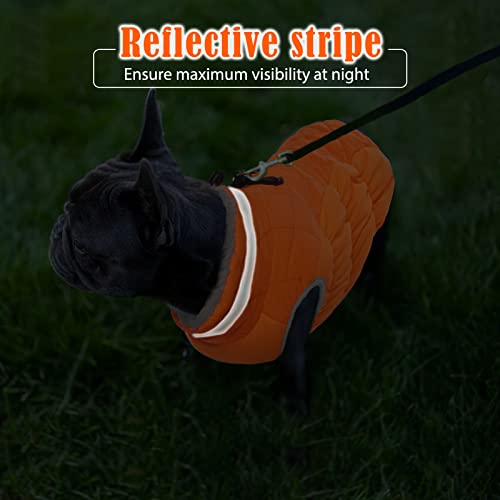 Hjumarayan Hundemantel für Kleine Mittelgroße Grosse Hunde, Hundemantel Winter Warme Wintermantel Hund Hundejacke Wasserdicht Hunde Mantel Gefüttert, Outdoor Hundemantel Labrador (Orange XL)