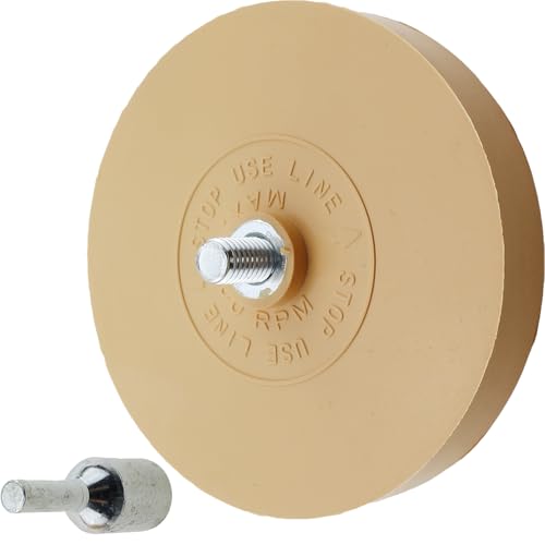TAODAN 3.5 Inch Rubber Eraser Wheel with Drill Adaptor Adhesive Removal Tool for Remove Automotive Pinstripes and Stickers