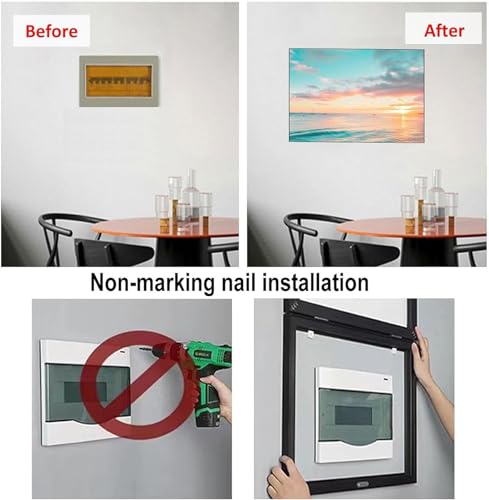 Boîte de distribution décorative et cache-peinture pour masquer les compteurs électriques