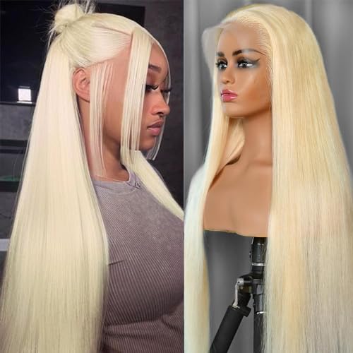 YWGYWG 24 Inch 613 13x6 Lace Front Wig Human Hair