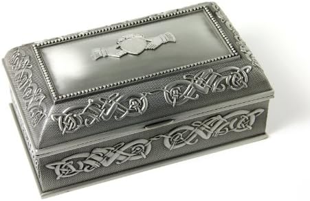 Claddagh Jewelry Box Celtic Knots Pewter Irish Made