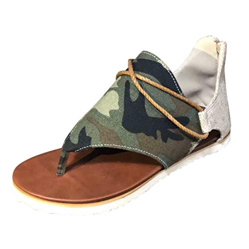 COOKI Sandals for Women Flat,Comfy Sandals Ladies Fashion Leopard Zebra Snake Pattern Flat Heel Slip On Sandals with Zipper