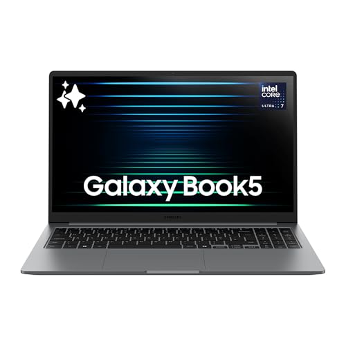 SAMSUNG Galaxy Book5 15.6' Laptop AI, Processore Intel Core Ultra 7 255U, 16GB RAM DDR5X, 1TB, Display Full HD, Windows 11 Home, Gray [Versione Italiana]