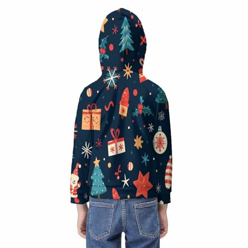 Pull sport casual pour enfants avec poches et sweat à capuchon 3D