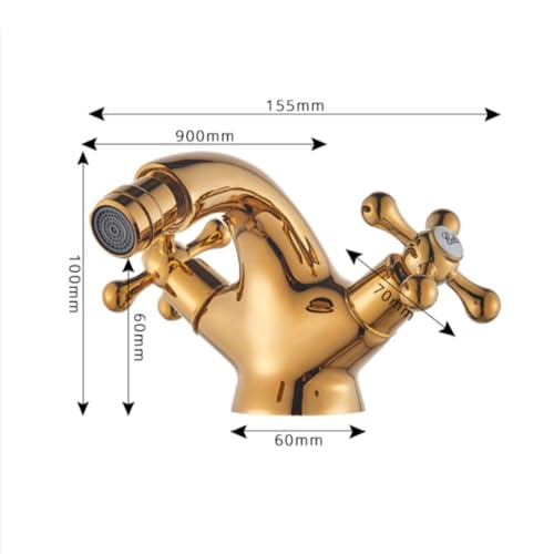Robinet mitigeur de lavabo rétro en laiton avec bec orientable - 6