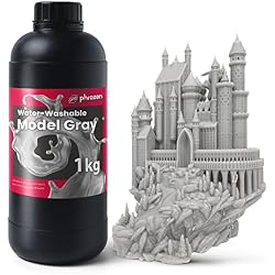 phrozen 3D Printer Water-Washable Rapid Resin, Model Gray 405nm LCD UV-Curing Photopolymer Resin for High Precision Printing, Low Odor, Non-Brittle, Easy to Print, Easy to Clean and Cure (1KG)
