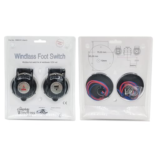 image for ISURE MARINE 2 Pcs Marine Boat Anchor Windlass Winch Foot Compact Swit