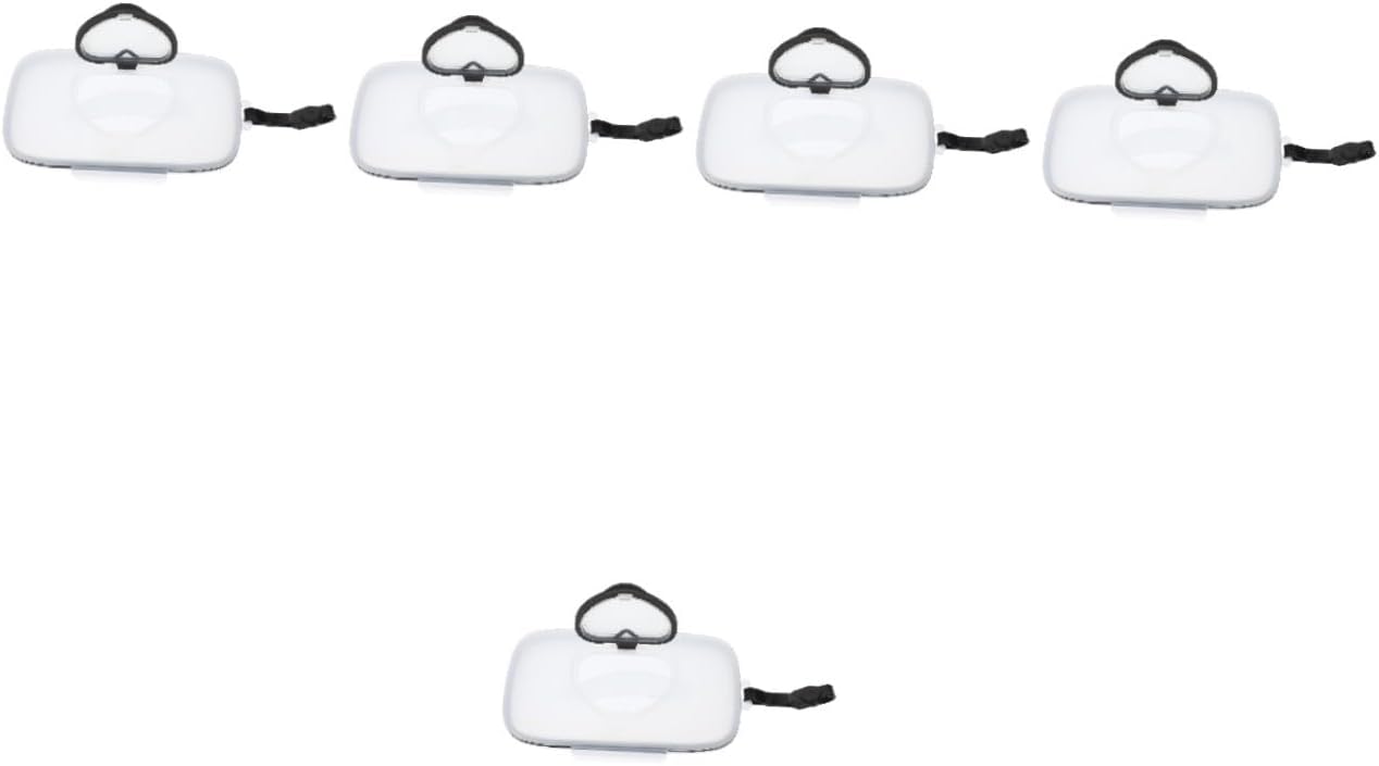 5pcs Portable Wipe Dispenser Refillable Tissue Box Capacity Compact Wipe Holder for Travel Material Easy Single-Handed Use for Outdoor Activities