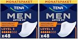 TENA MEN livello di protezione 3, Pacco Scorta Mensile - Protezioni assorbenti specifici per perdite urinarie maschili, discreti e confortevoli, 48 protezioni (Confezione da 2)