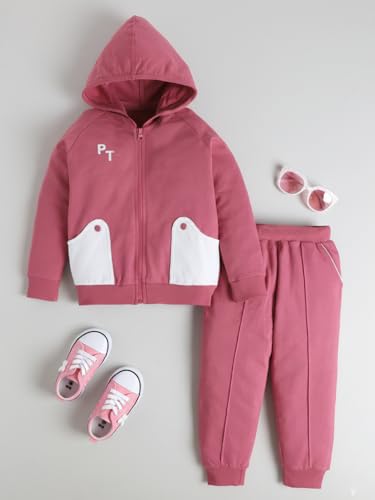 Image of POLKA TOTS 100% Cotton Full Sleeve Co-Ord Joggers for Kids | Winter Wear for Kids, Toddler & New born | Cozy Sweatshirt & Joggers, Baby Dress for Boys & Girls | Warm Clothes from 6 Months to 8 Years