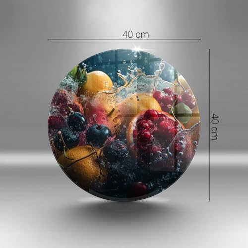 Planche à découper induction 40cm Wallfluent Fruit dans l'eau protège plaque - 7