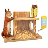 Eichhörnchen-Futterstation – Holz, wetterfest, strapazierfähig, für den Außenbereich,...