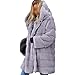 Giacca da Donna Midi Solid Multi-Color Multi-Color Loose Peluche con Cappuccio Autunno E Inverno Giacca Calda