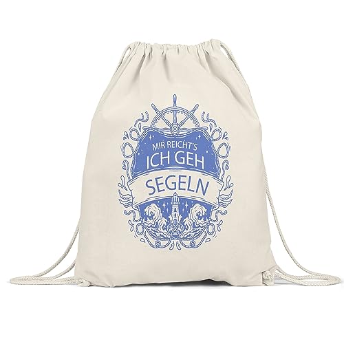 Hey!Print Mir reicht's Ich geh Segeln Turnbeutel Gymsack Segler Geschenk Papa Vater Segelboot Katamaran