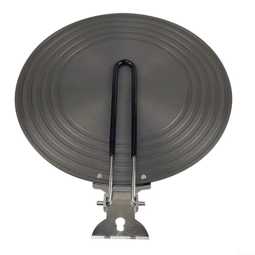 Lastdaytime Placa de guía de calor para estufa de gas, placa difusora de calor con mango plegable, placa difusora de calor de construcción de aluminio de 4 mm (24 cm)