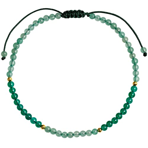 Bracelets de reiki en agate verte pour attirer chance et richesse