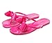 OMGard Studded Sandals for Women Bow Flip Flops Jelly Shoes Womens Pink Jellies Flat Size 8.5, Summer Beach Thong Slides with Rivets Dressy Slippers Slip On