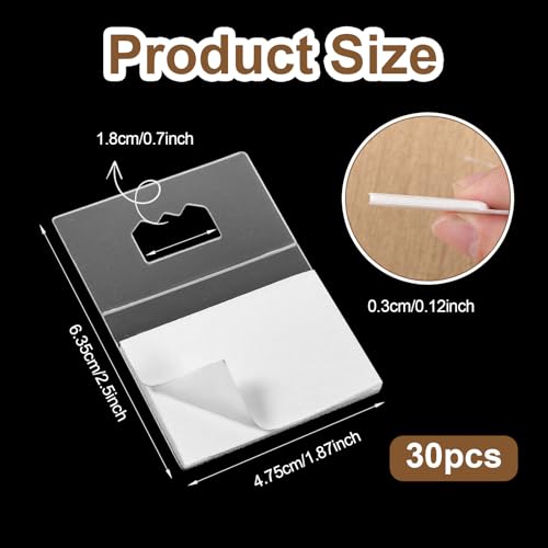 Image of 30 Pcs Picture Hangers Adhesive Sawtooth Adhesive Picture Hanger Plastic Sawtooth No Nail Picture Hangers