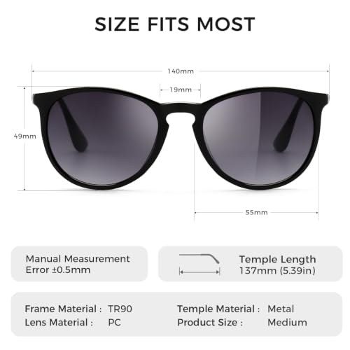 Image of SUNGAIT Premium Vintage Round Sunglasses for Women Men Classic Retro Trendy Style