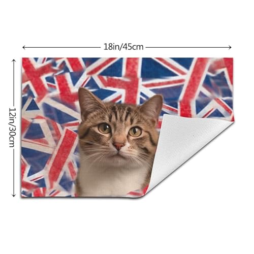 Set de table lavable anti-tache Union Jack pour repas intérieur