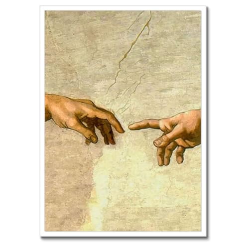 Poster Création d'Adam pour habiller un mur vide | Cadre noir 50x70