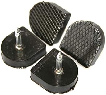 5x Pairs Black Replacement Stiletto High Heel Tips - 16mm x 18.5mm (5/8 inch) - U-Shape (Pair)