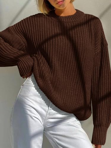 Saodimallsu Womens Oversized Sweater Long Sleeve Crewneck Ribbed Knit Pullover 2025 Fall Casual Chunky Trendy Sweaters2