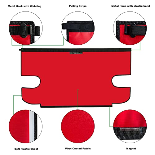 Image of Tonneau Cover for Jeep Wrangler Back Trunk Cargo Cover JK 4-Door, Red