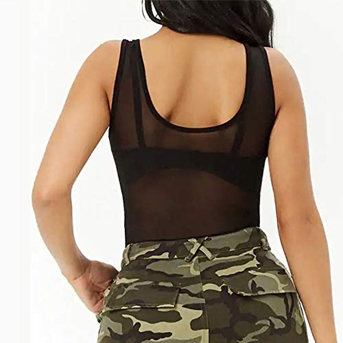 Allchic Womens Sheer Mesh Tank Tops, See Through Scoop Neck Blouses, Sleeveless Sexy Tops3