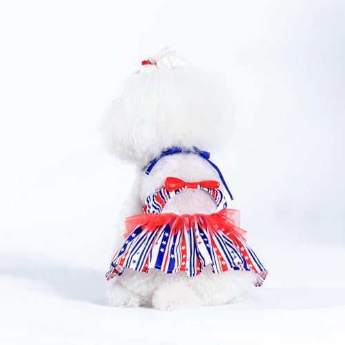 Image of CuteBone One Piece Dog Bikini Swimsuit Dress - Puppy Bathing Suit Costume for Small Dogs - Comfortable & Stylish Pet Clothes for Summer Pool, Beach & Play LTDB04L