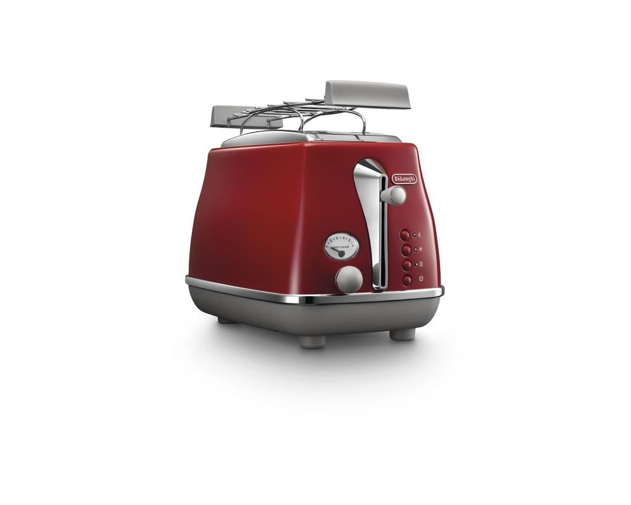 De'Longhi CTOC2103.R Tostadora Icona Capitals New York, 6 niveles de tostado, calientapanecillos con rejilla