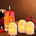 MTLEE 3 Pcs Halloween Ghost Night Light, LED Ghost Shape Candle Light, Reusable Spooky Ghost Flameless Candles Battery Operated for Halloween Home Bedroom Room Table Party Decorations