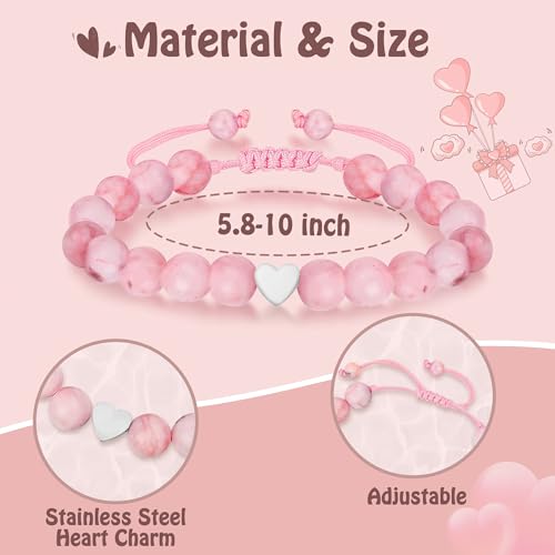 Image of Sereney Birthday Gifts for Girls, Beaded Bracelets as 1 /2 1 2 3 4 5 6 7 8 9 10 11 12 13 14 15 16 Year Old Birthday Gift, Adjustable Cross /Pearl Bracelet as Happy Birthday Gifts for Daughter