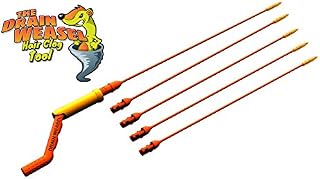 FlexiSnake Drain Weasel Sink Snake - Drain Clog Remover Kit Includes Rotating Handle