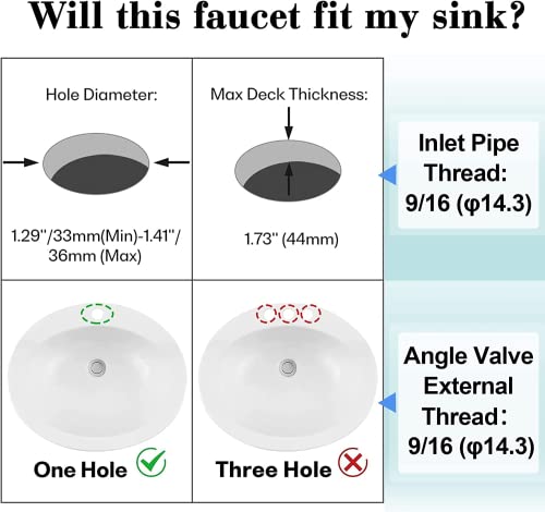 Bathroom Faucet, Watersong Waterfall Bathroom Sink Faucet, 360° Rotatable Head, Single Hole & Single Handle Bathroom Faucet With Sprayer, Faucets For Rv Bathroom Sinks, 100% Lead-Free, Matt Black #TOP1