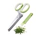 KITCHENDAO Kräuterschere Küchenschere Edelstahl Scissors Herb mit 5 Klingen Multifunktionale Kräuter Schere Cutter Klinge Multi Scheren mit Reinigung Kamm Spülmaschinenfest