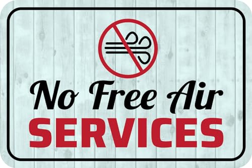Plaque murale encadrée No Free Air Services grand format finition luxe