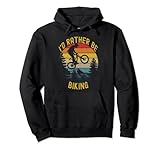 funny i d rather be mountain bike retro sunset bike felpa con cappuccio