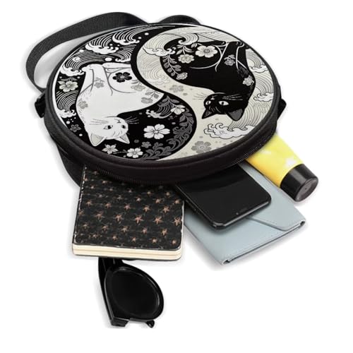 Image of Women Novelty Round Clock Shape Zippered Clock Purses for Women Tote Handbag Shoulder Bag, Gift for Mom Girlfriend