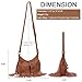 Sunwel Fashion Small Western Fringe Underarm Purse Mini Hipppie Shoulder Bag with Tassel for Women