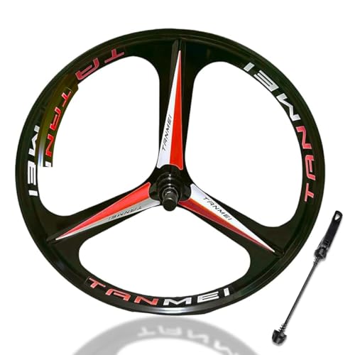 YADZISW Ruedas Plegables de BMX de 26 Pulgadas Fabricadas en aleación de magnesio, 3 radios, monobloque, Frenos de Disco, bujes de 100/135 mm para transmisión rotativa de 6-9 velocidades (