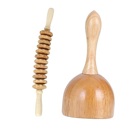 Balacoo 3 Conjuntos Massageador Raspador Rolo De Massagem De Madeira Rolo De Massagem Personalizado