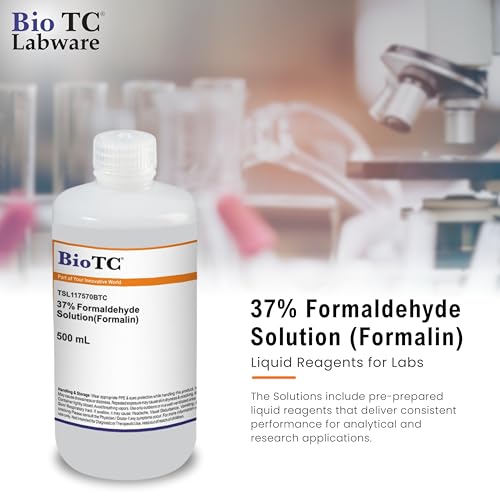 BioTC 37% Formaldehyde Solution Formalin Wet Specimen Preservative Embalming Fluid Tissue Fixative Formol Liquid Medical Laboratory Use 500 mL