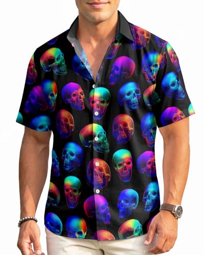 Image of 99TIMORO Fathers Funny Mens Hawaiian Shirt, Movie Button Down Short Sleeve Top, Father Day Summer Gifts