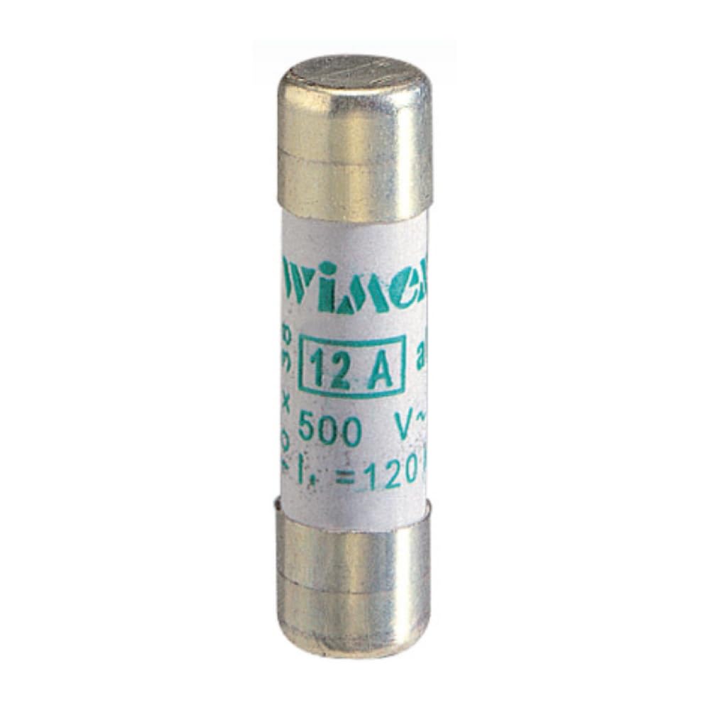 Lot de 10 fusibles, cylindrique 10 x 38 10,3 x 38 mm, 500 V 10 A, utilisation aM, protection courants de démarrage, moteurs, transformateurs, en céramique, stéatite, Pouvoir de coupure 120KA