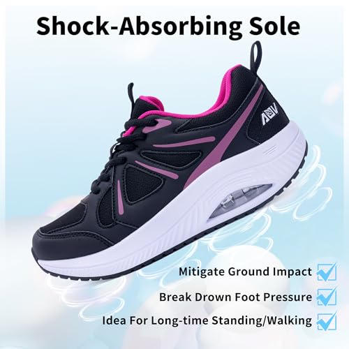 Image of AOV Women Arch Support Walking Shoes Orthotic Sneakers for Plantar Fasciitis Foot and Heel Pain Relief Tennis Shoes