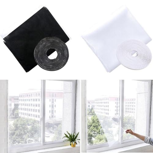 For DIY Fly Screen Mesh for Indoor Window Curtains, Insect Protection Net Suitable for Home and Office, Polyester Window Mesh for Comfortable and Insect Rooms (White 1.5 * 2m)